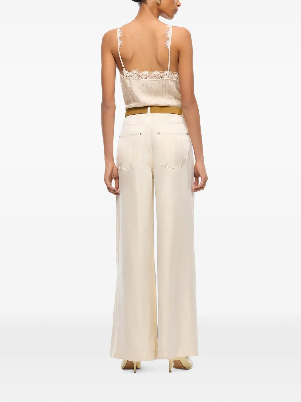 PINKO Palazzo broek van twill-effect Beige