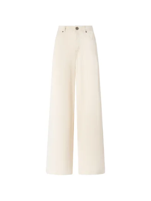 PINKO palazzo trousers in peachskin-feel twill