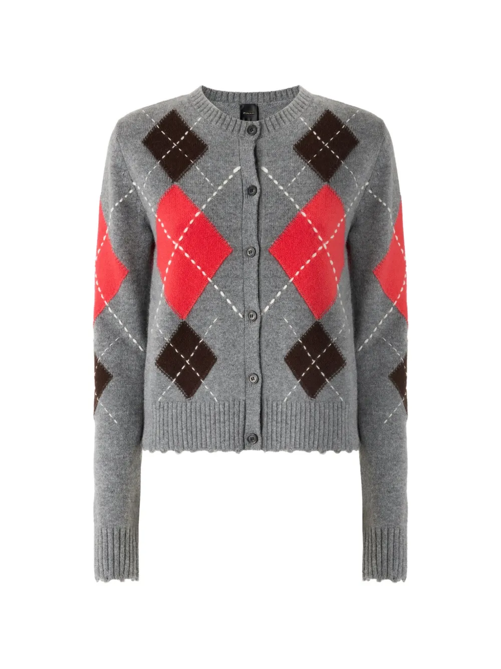 PINKO Cardigan a rombi - Grigio