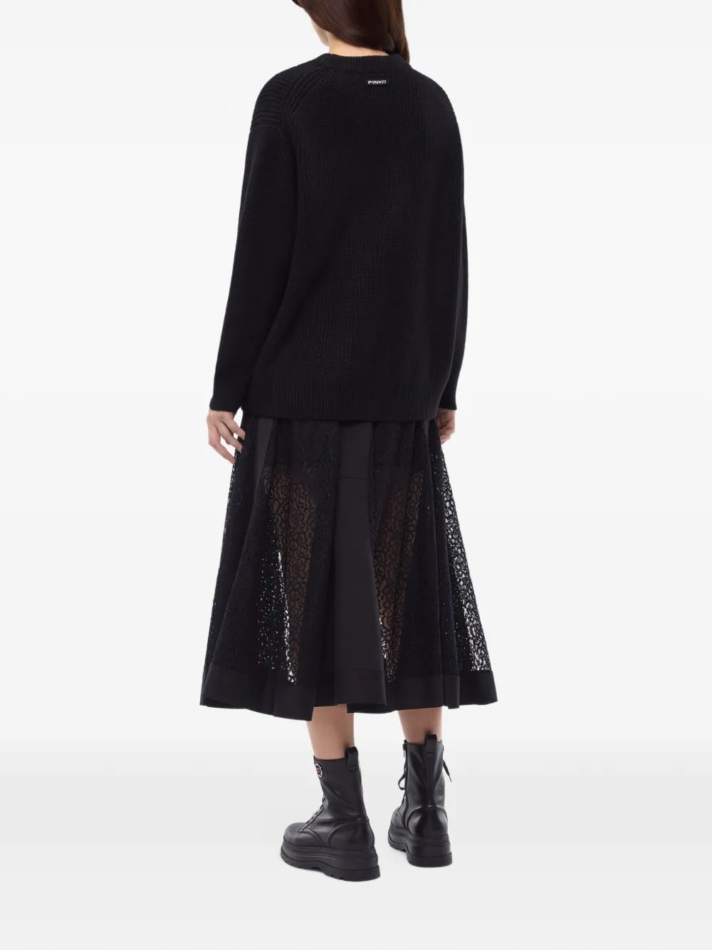 PINKO ribbed wool sweater Zwart