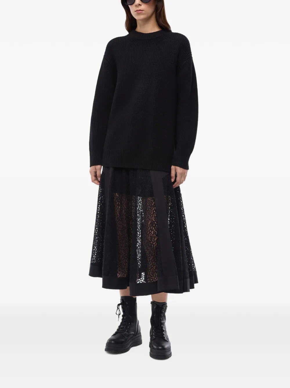 PINKO ribbed wool sweater Zwart