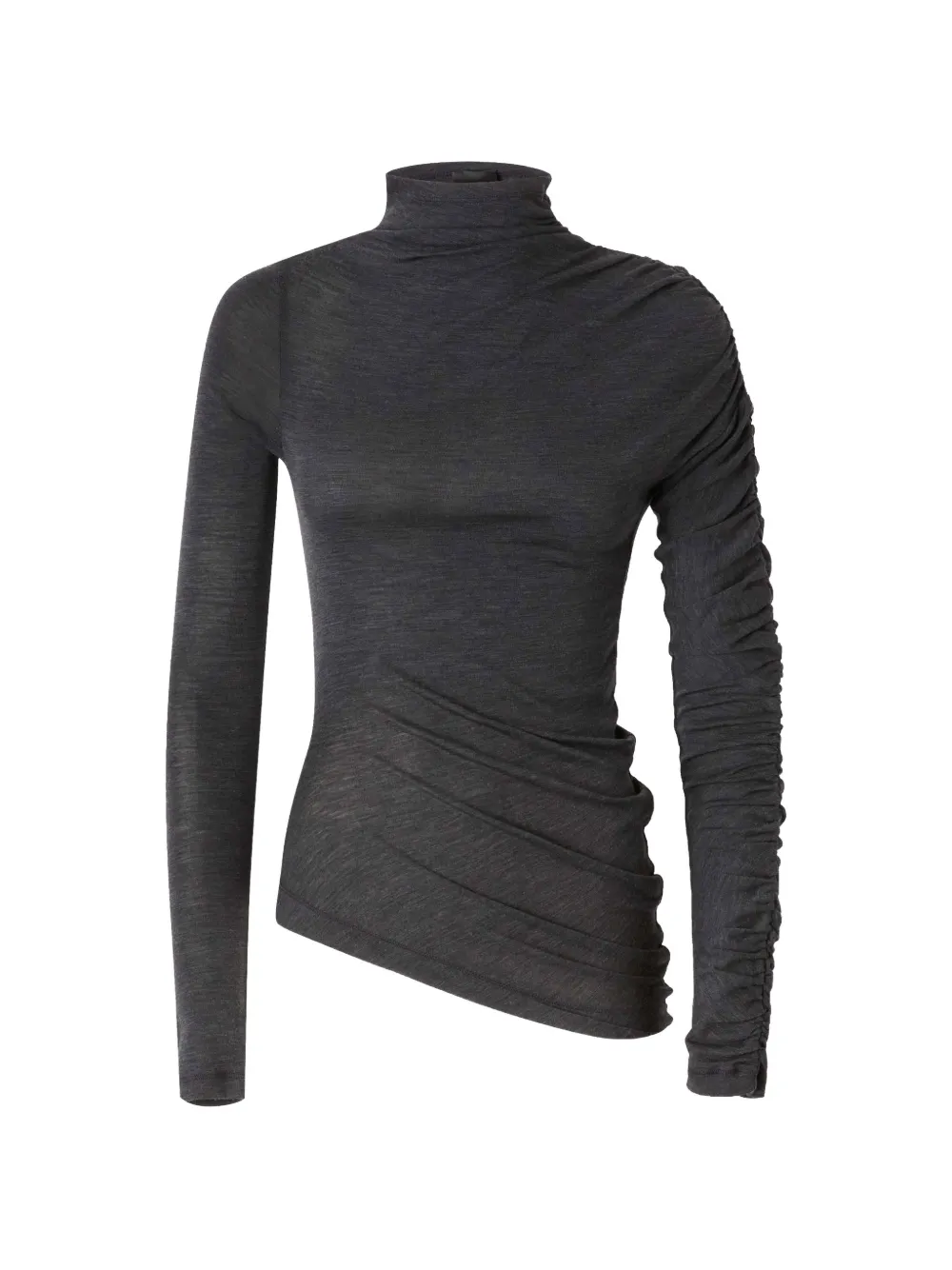 PINKO ruched asymmetric top - Grigio