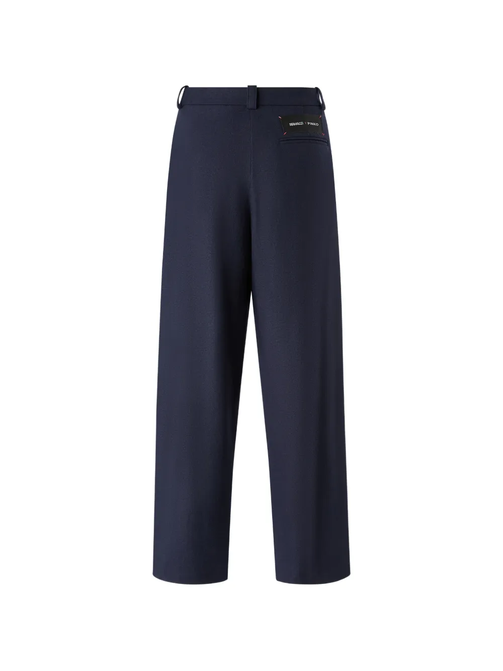 PINKO Straight broek met logopatch Blauw