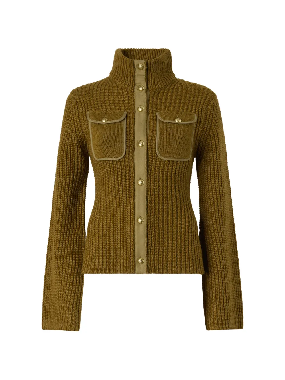 PINKO Ribgebreid vest Groen
