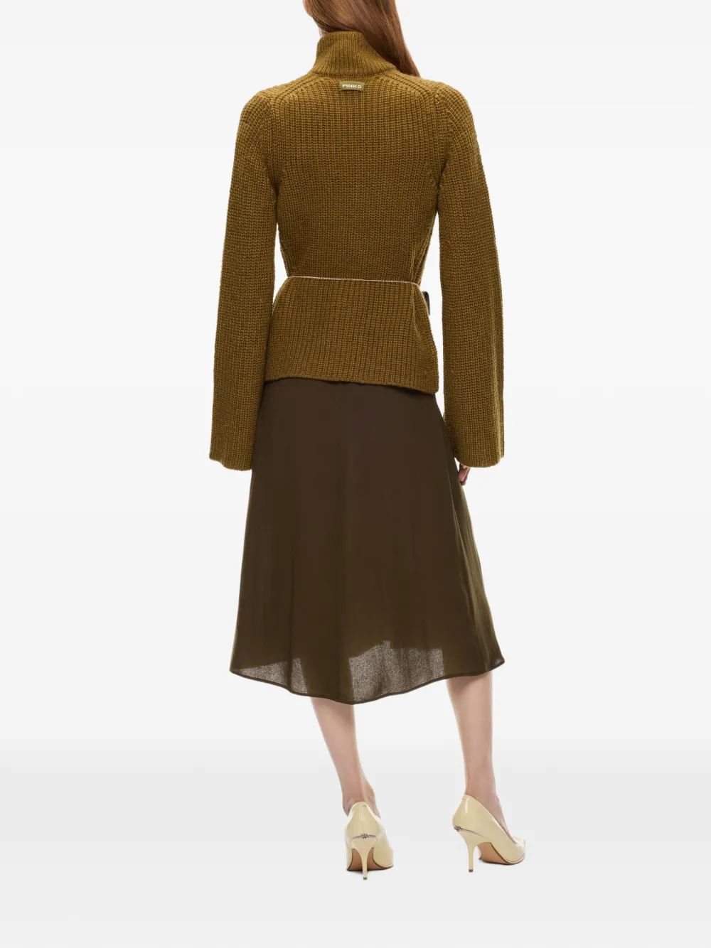 PINKO Ribgebreid vest Groen