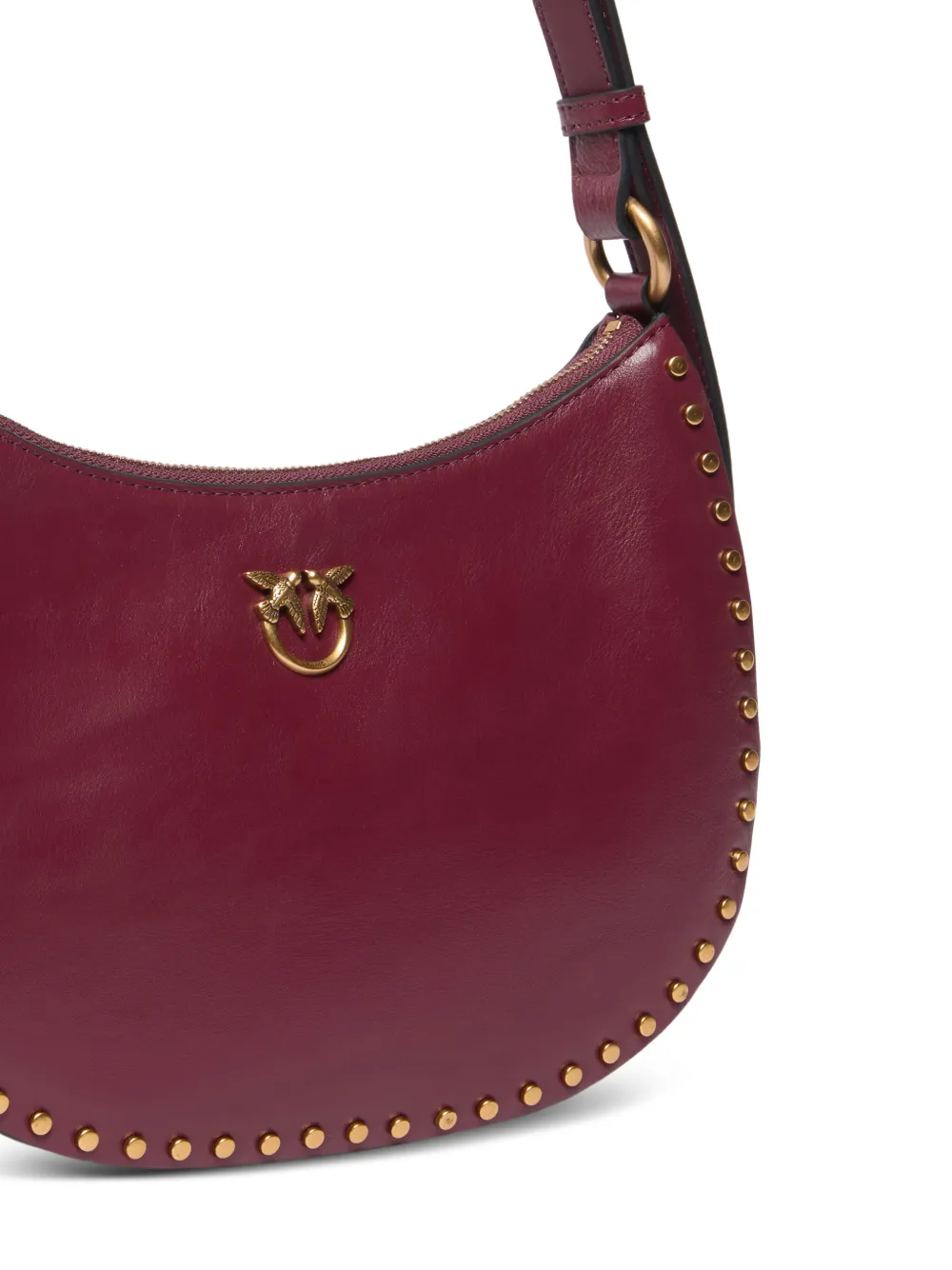 PINKO Love Birds schoudertas verfraaid met studs Rood