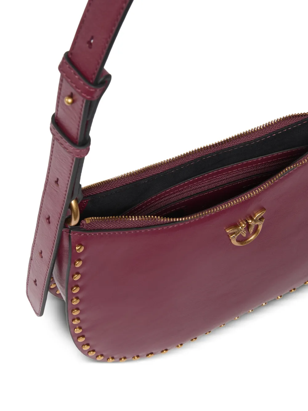 PINKO Love Birds schoudertas verfraaid met studs Rood