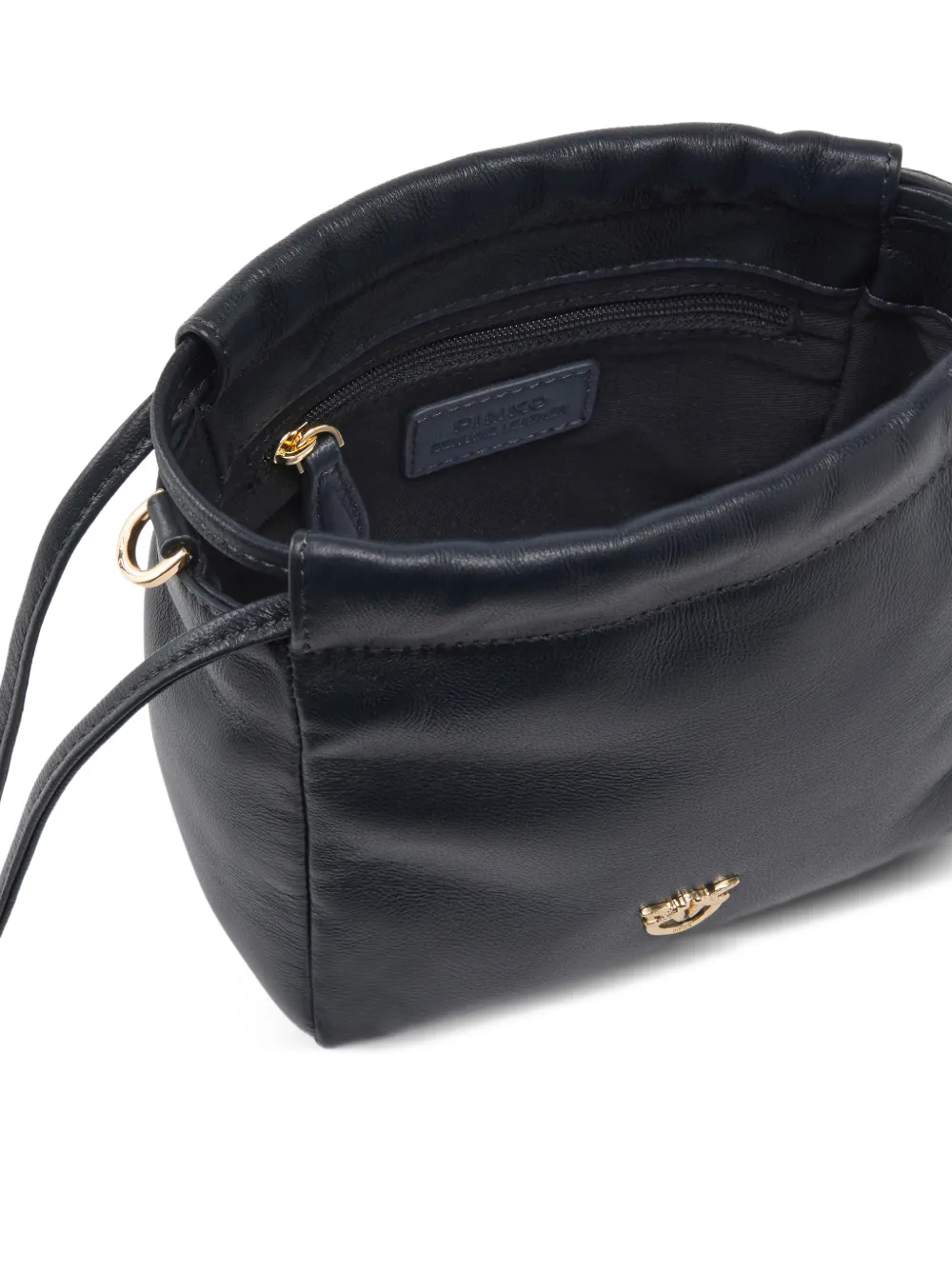 PINKO Love Birds leren shopper Blauw