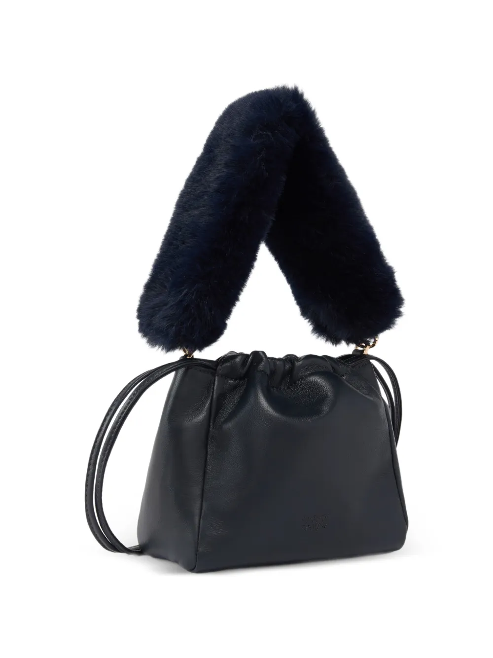 PINKO Love Birds leren shopper Blauw