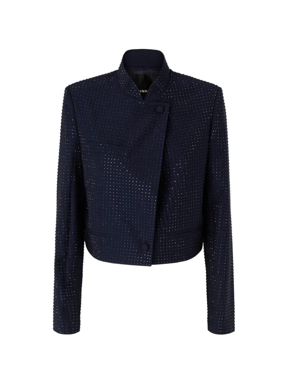 PINKO Giacca crop con strass - Blu