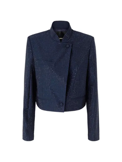 PINKO cropped jacket with rhinestones