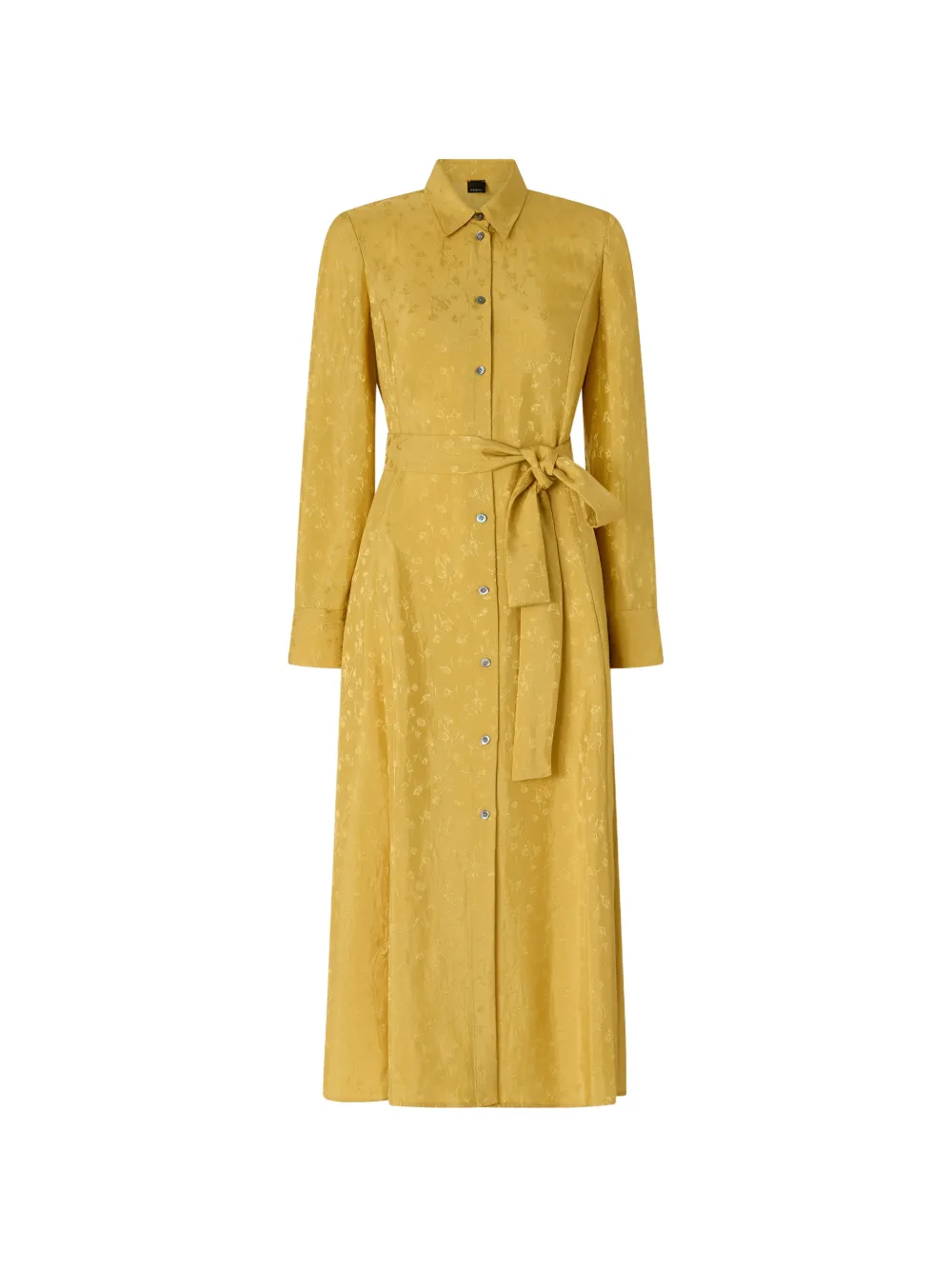 PINKO jacquard-effect belted dress - Giallo