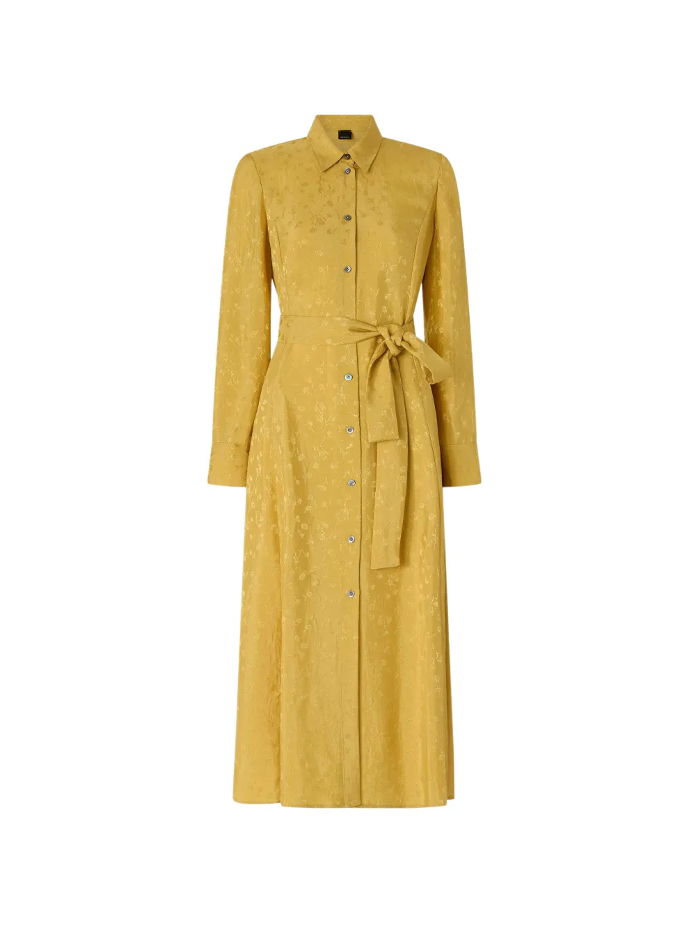 PINKO jacquard-effect belted dress - Giallo