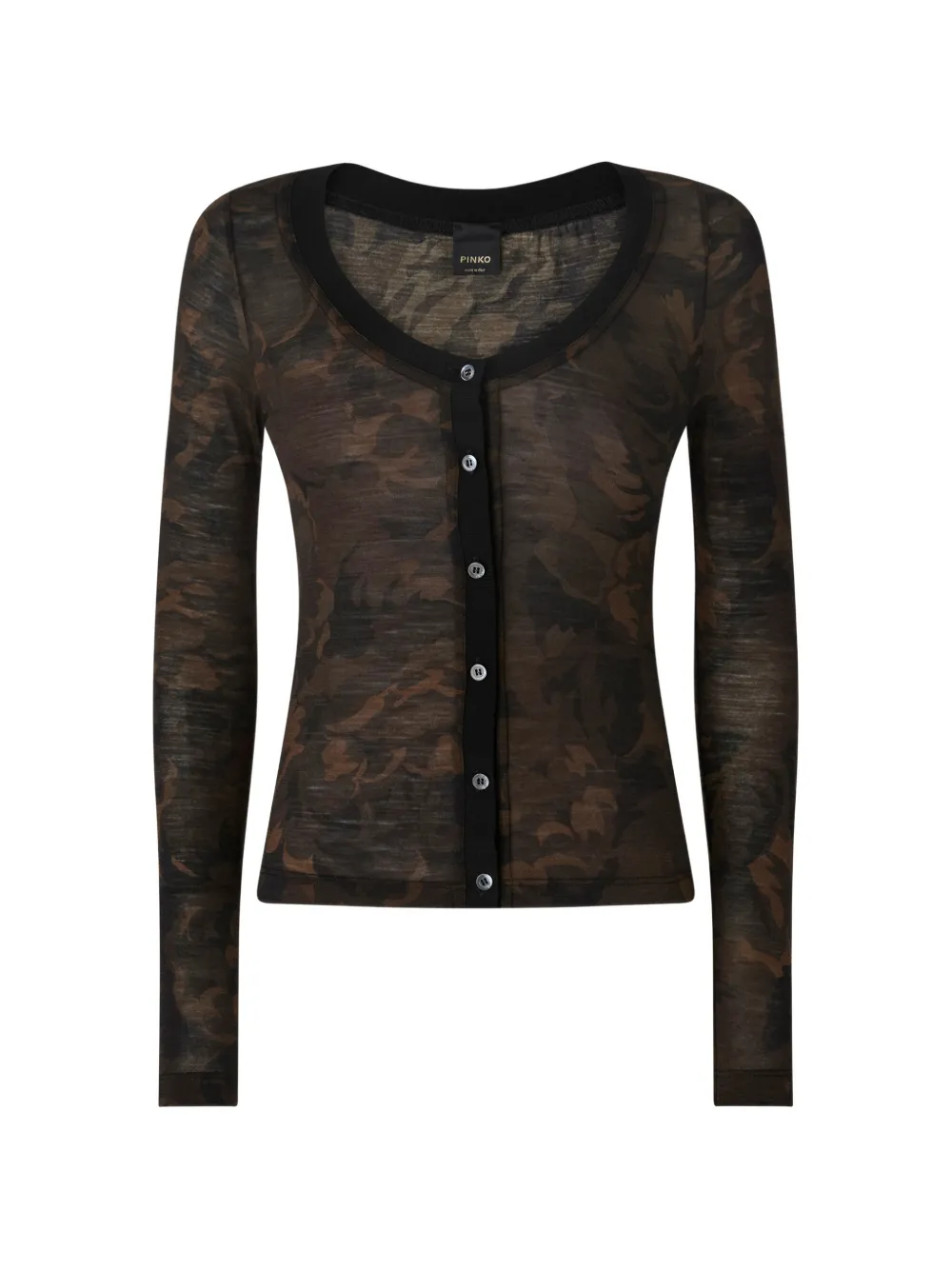 PINKO Cardigan mit Print - Braun
