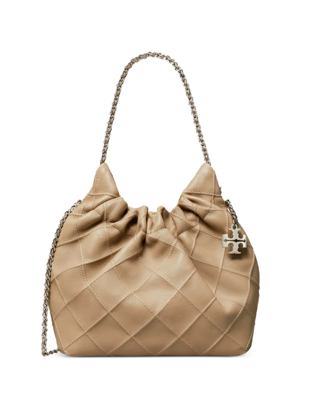Tory Burch mini Fleming quilted-leather bucket bag - Neutrals