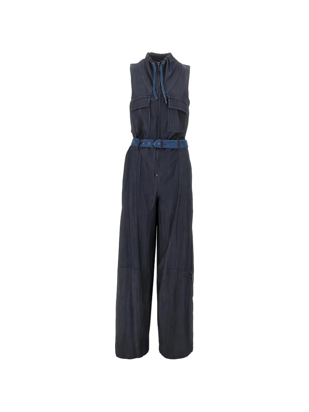 Emporio Armani belted sleeveless jumpsuit - Blu