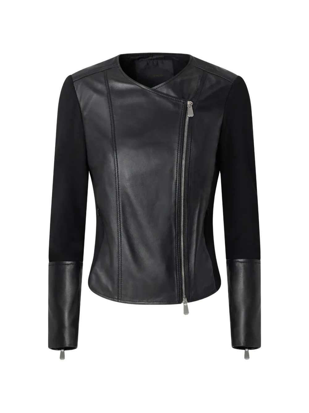 PINKO Jack met leren vlakken en rits Zwart