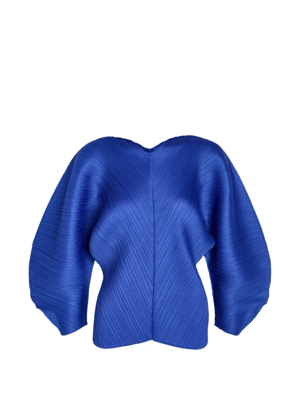 Issey Miyake pleated blouse - Blu