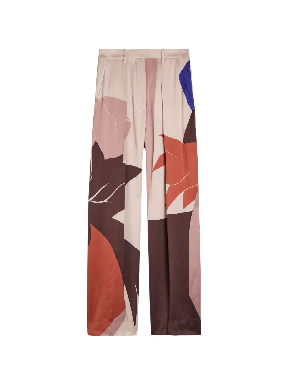 Victoria Beckham Cecilia abstract-print tailored trousers - Toni neutri