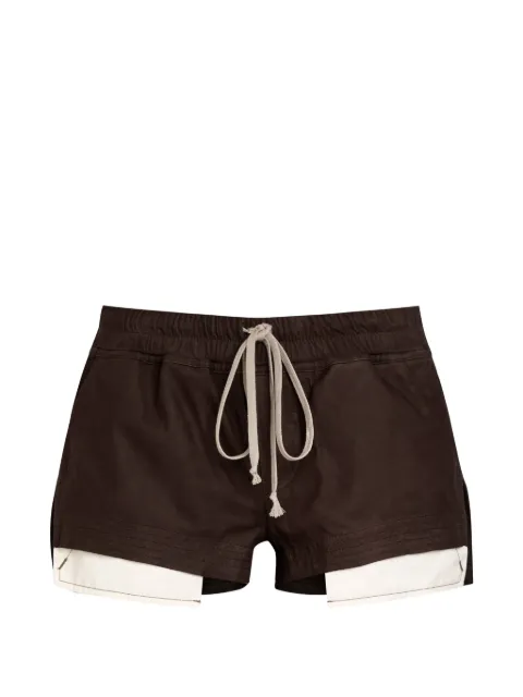 Rick Owens Fog drawstring layered shorts