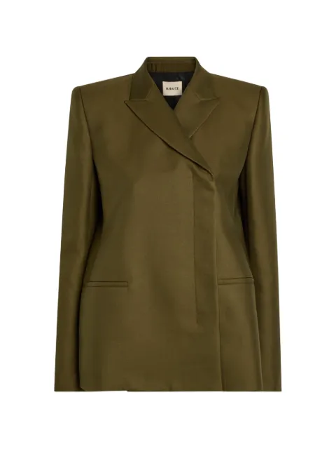 KHAITE Silvannah peak-lapel wrap-front blazer