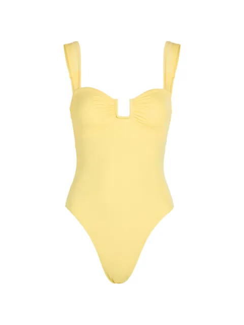 AWAY THAT DAY Cannes ruched sweetheart-neck swimsuit