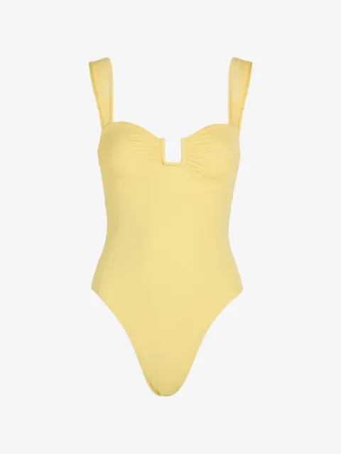 AWAY THAT DAY Cannes ruched sweetheart-neck swimsuit