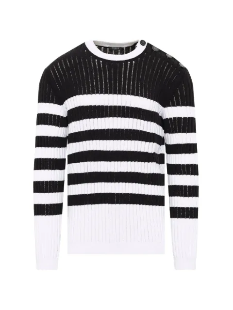 Balmain Marinière ribbed-knit sweater