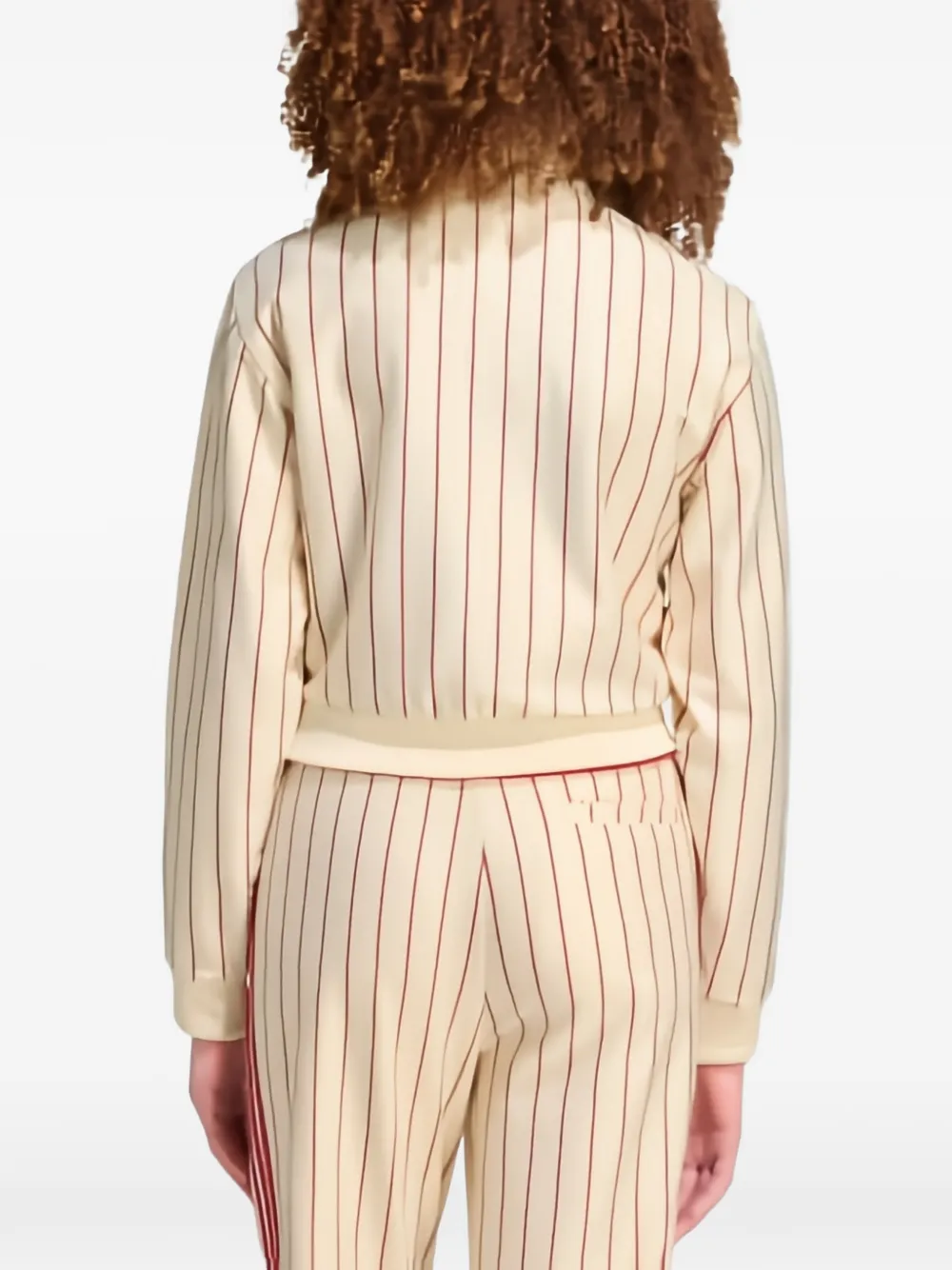 adidas Firebird trainingsjack met krijtstreep Beige