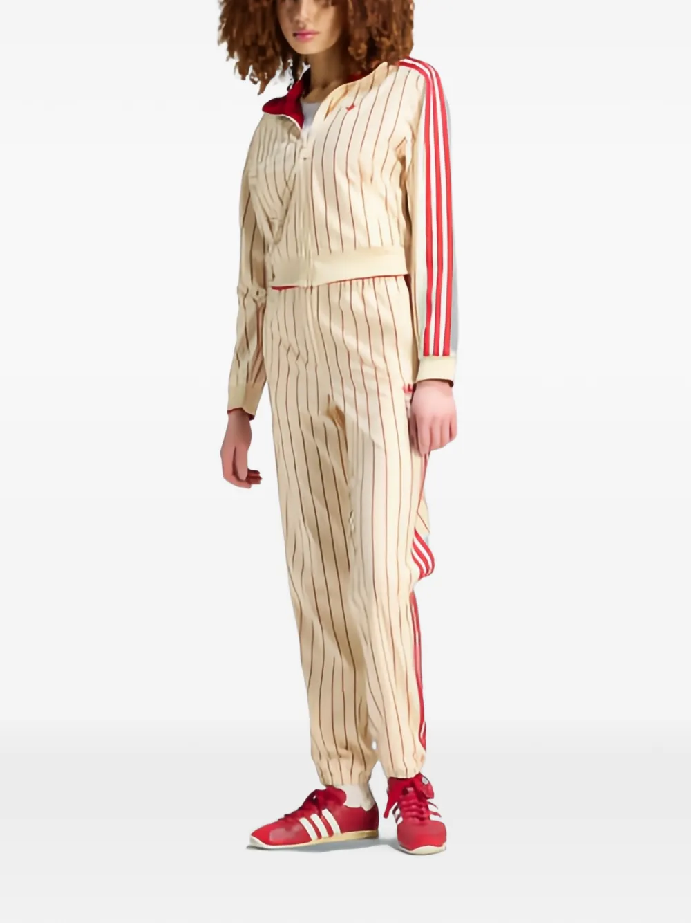 adidas Firebird trainingsjack met krijtstreep Beige
