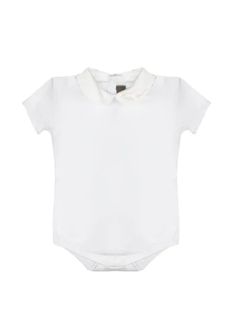 Little Bear embroidered-logo Peter Pan-collar body