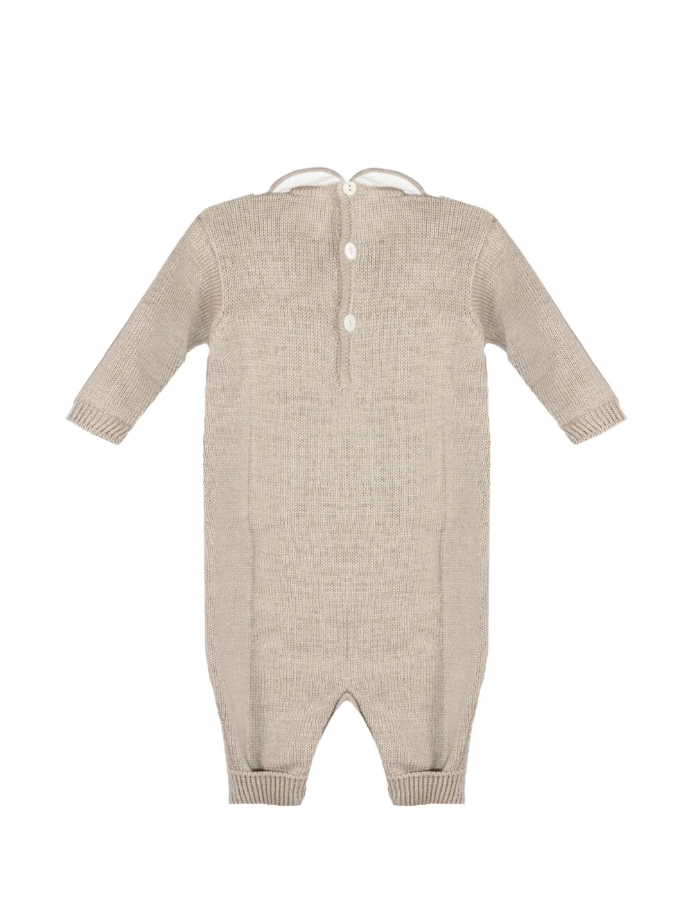 Little Bear Romper met Peter Pan kraag en lange mouwen Bruin