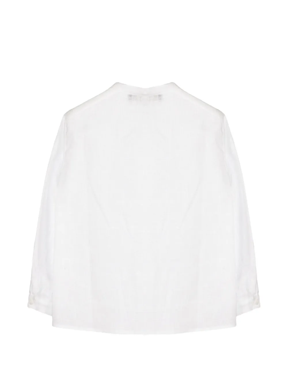 Little Bear Shirt met ronde opstaande kraag Wit