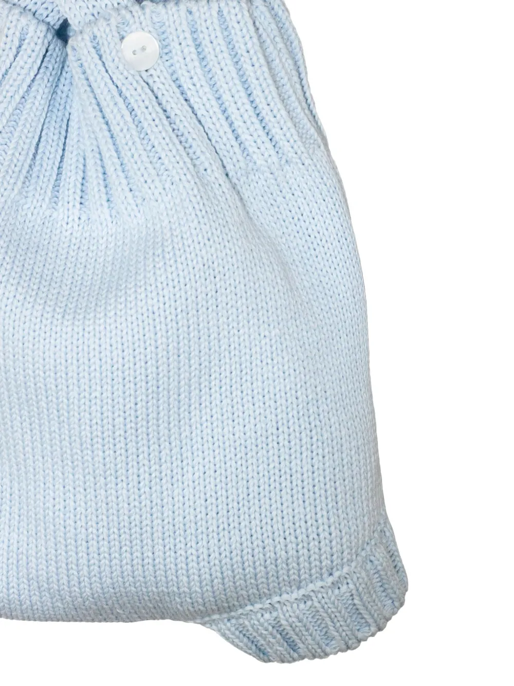 Little Bear Geribbelde romper met gekruiste bandjes Blauw