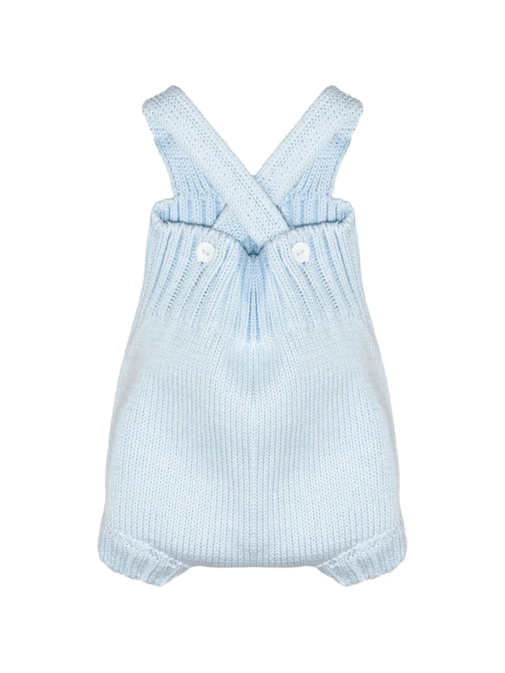 Little Bear Geribbelde romper met gekruiste bandjes Blauw