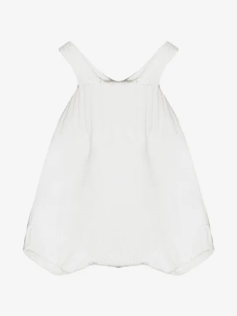 Little Bear ribbed crossover-strap romper