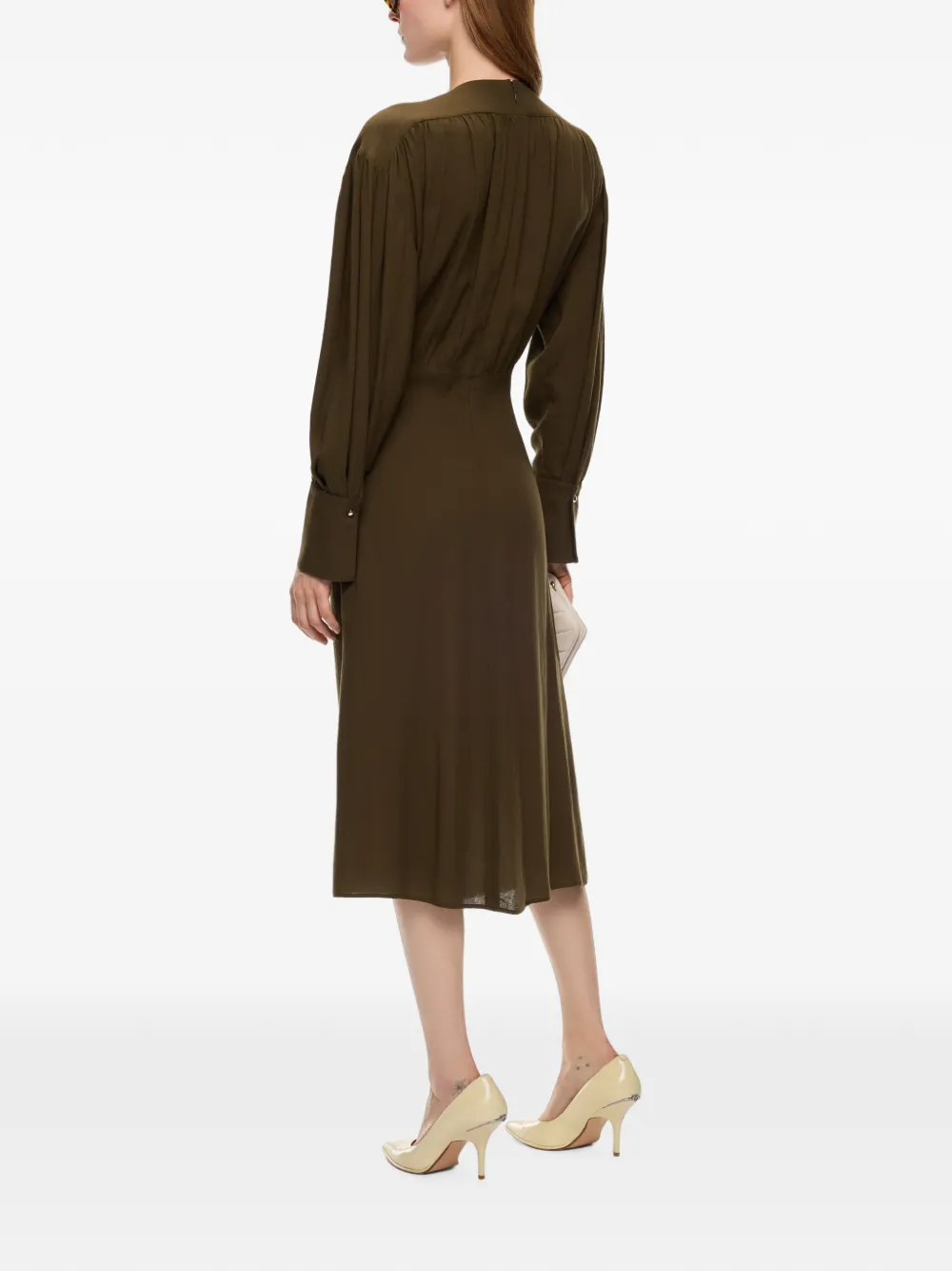 PINKO Midi-jurk met V-hals Groen