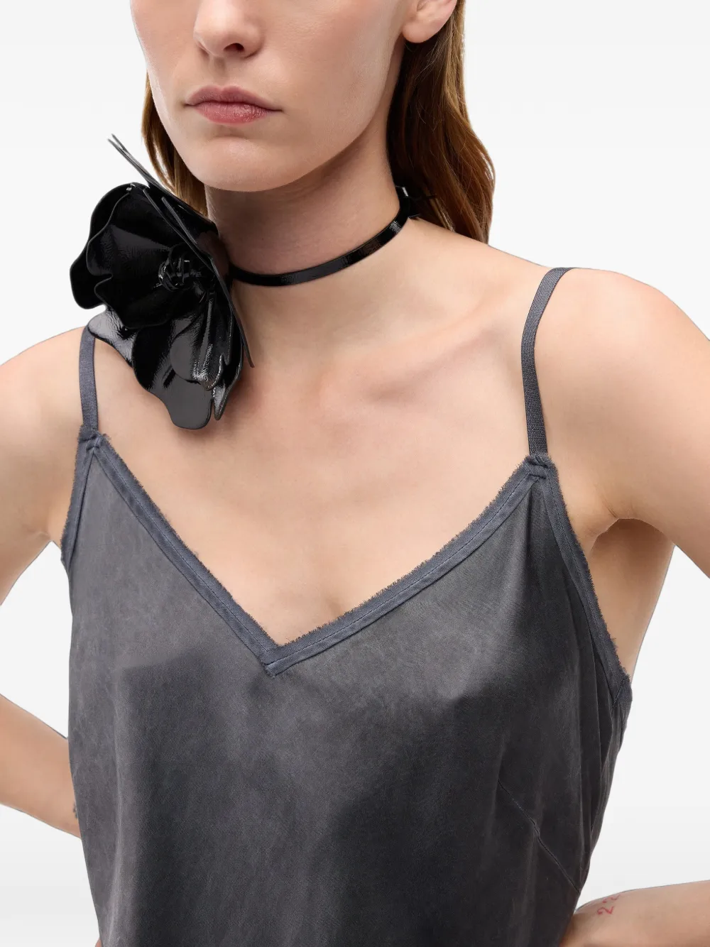 PINKO Jurk met V-hals Grijs