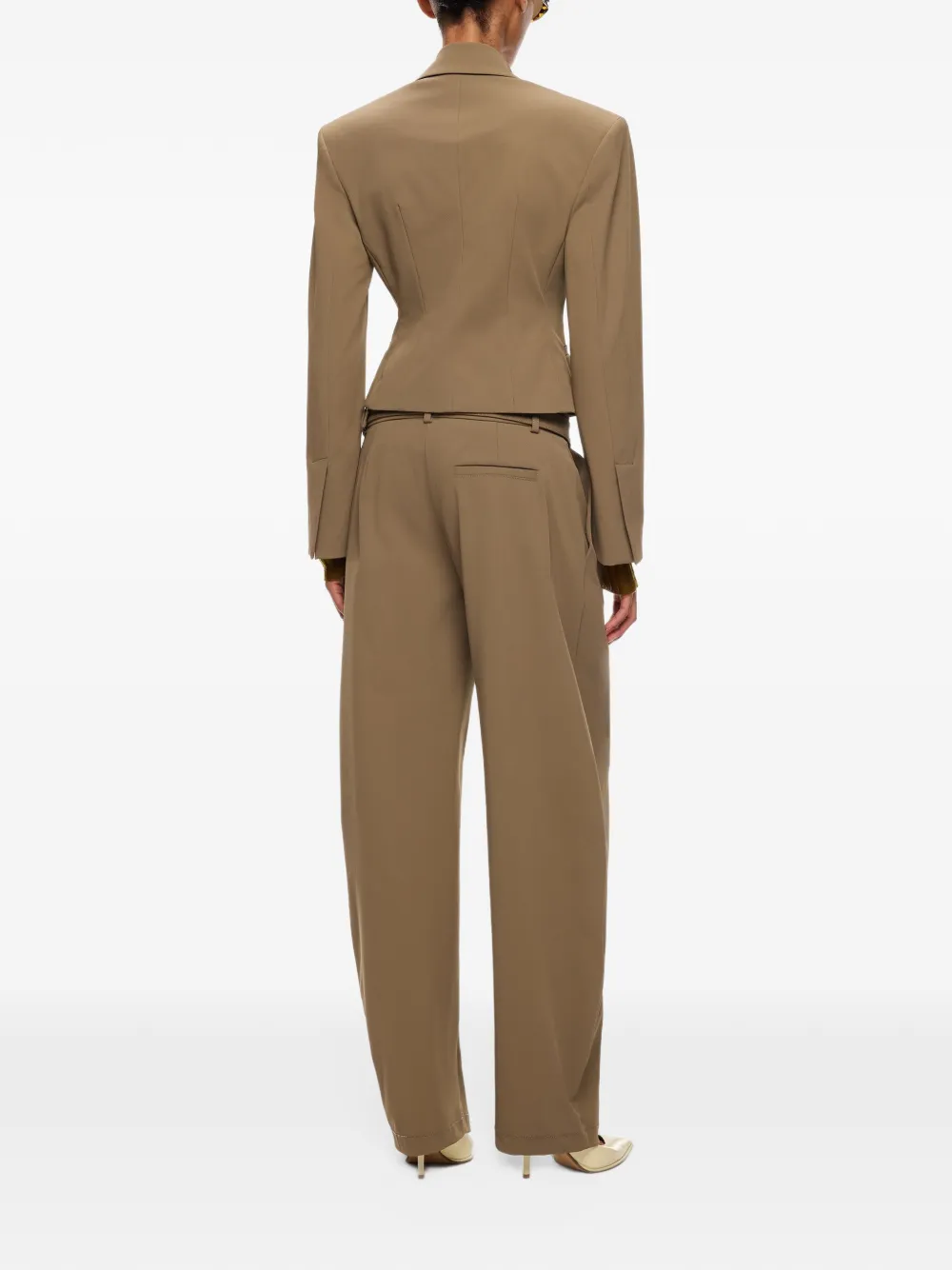 PINKO Blazer met enkele rij knopen Groen
