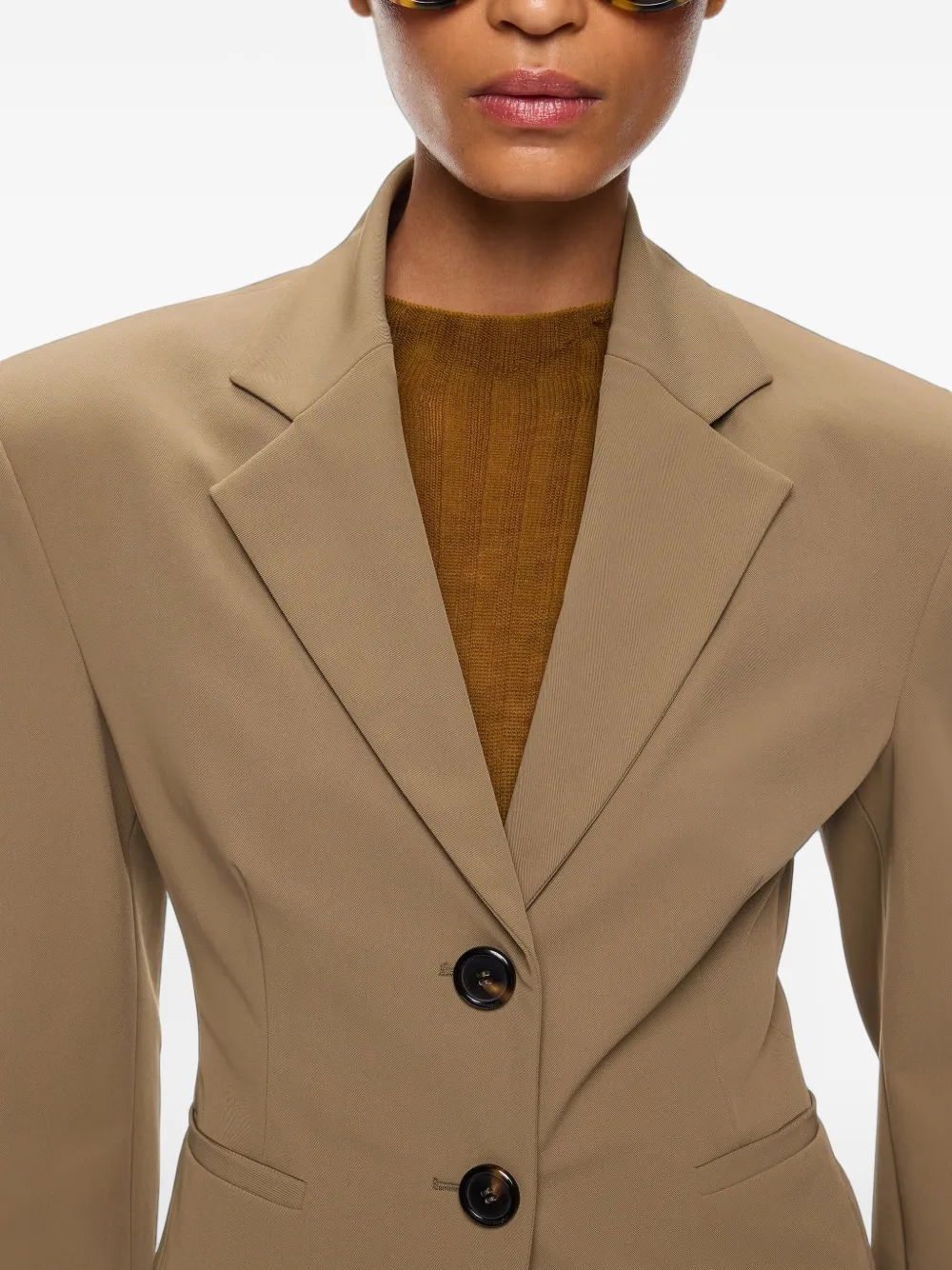 PINKO Blazer met enkele rij knopen Groen