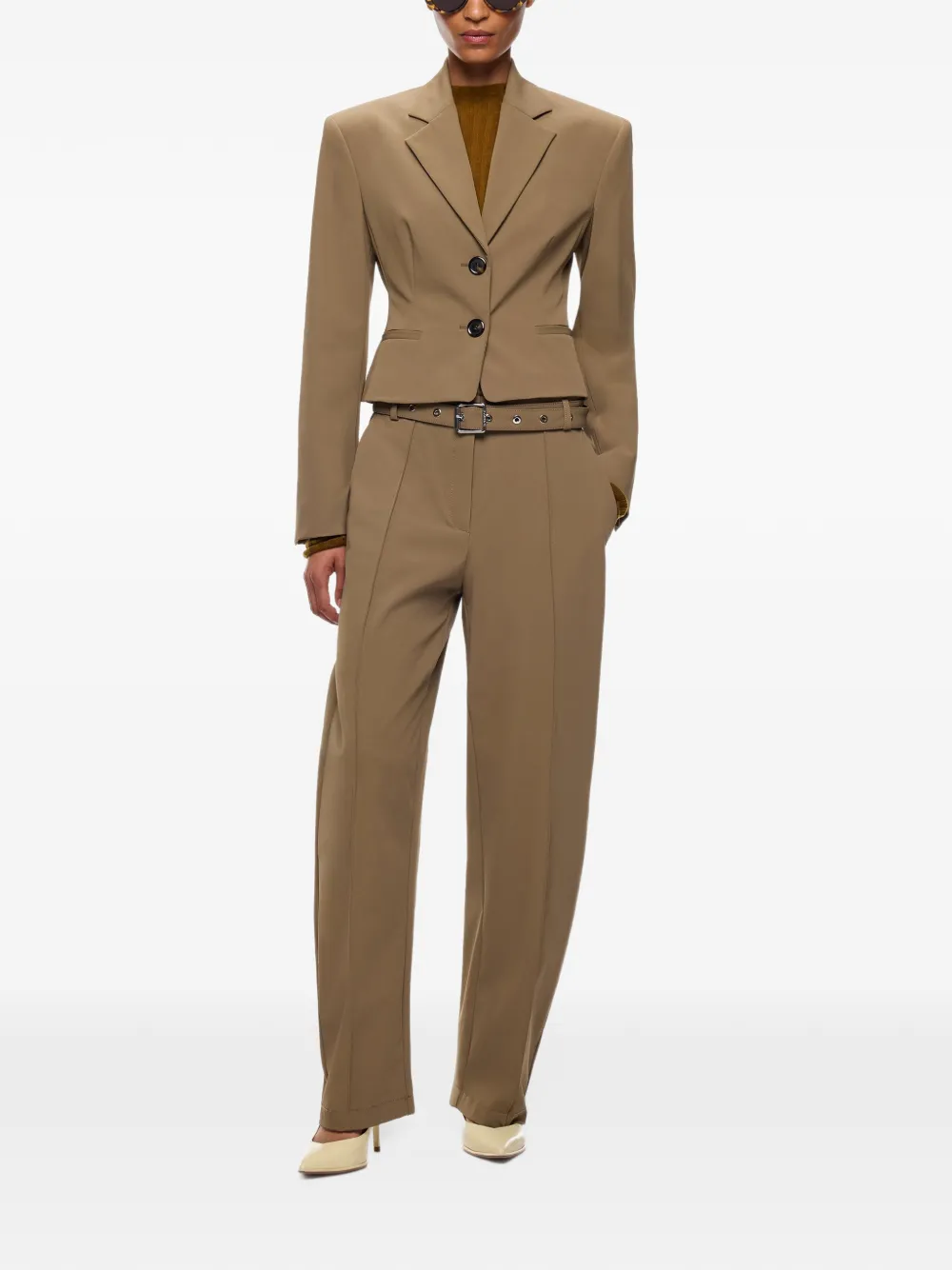 PINKO Blazer met enkele rij knopen Groen