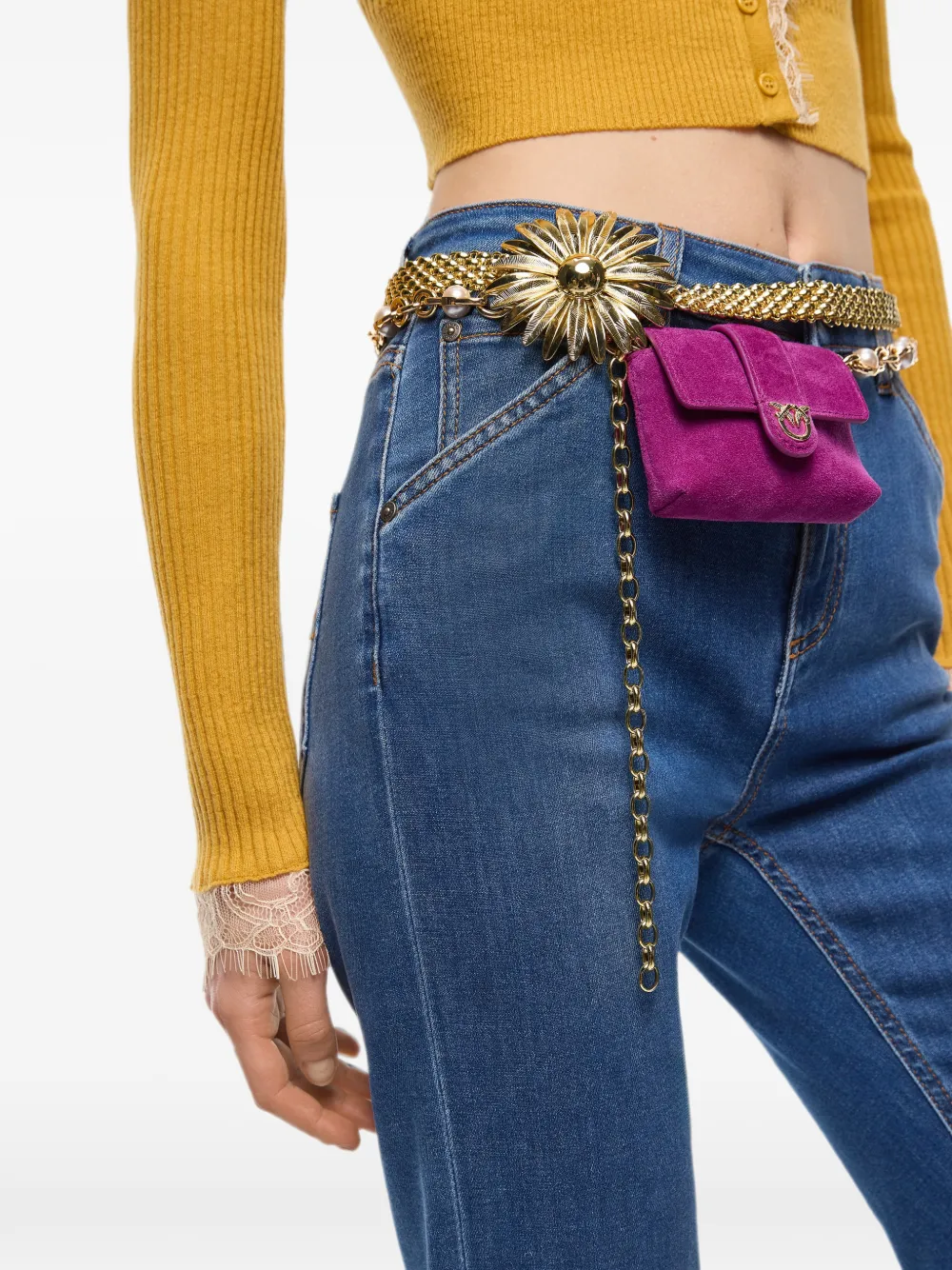 PINKO Flared jeans Blauw