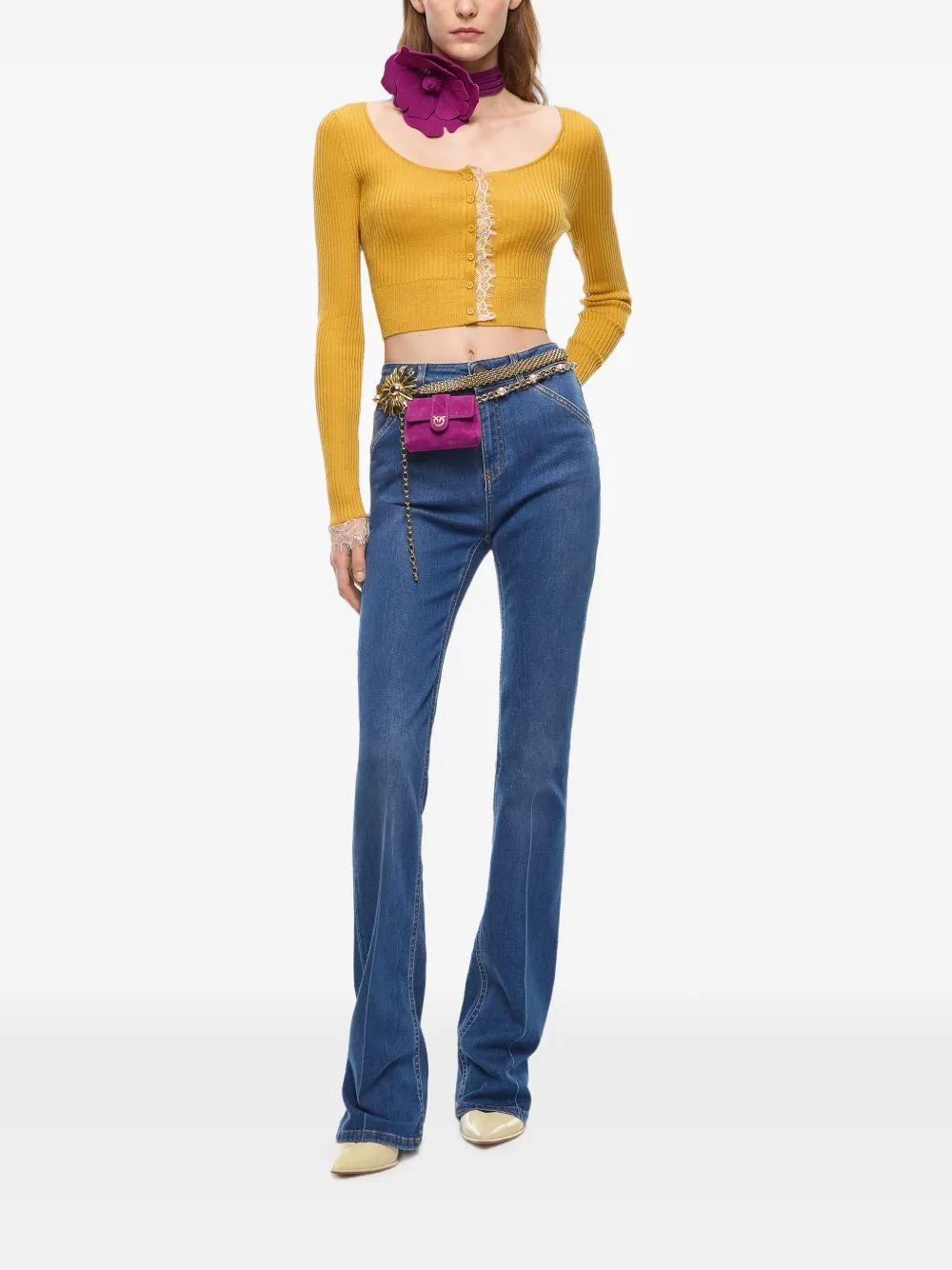 PINKO Flared jeans Blauw