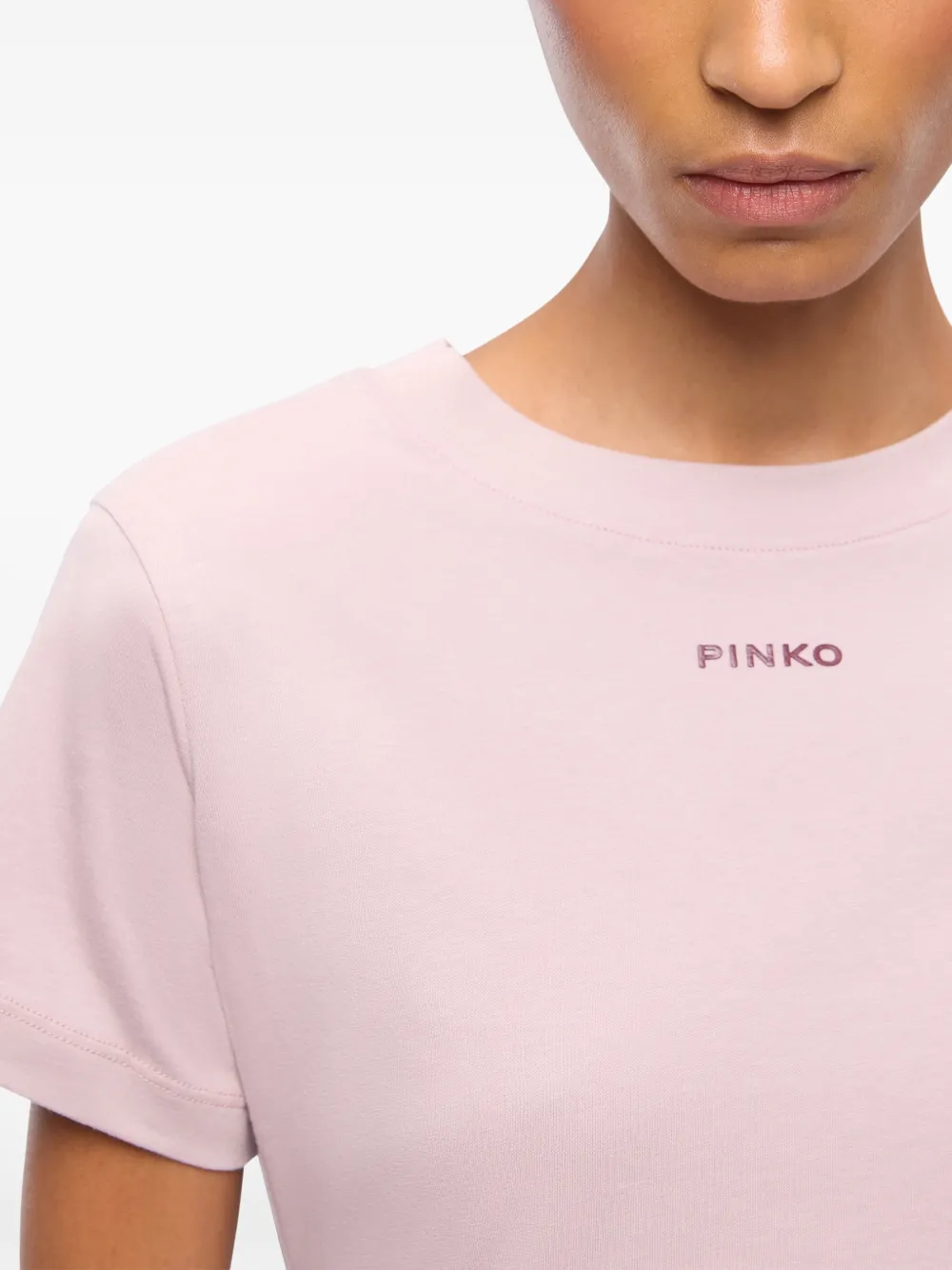 PINKO T-shirt met logoprint Roze