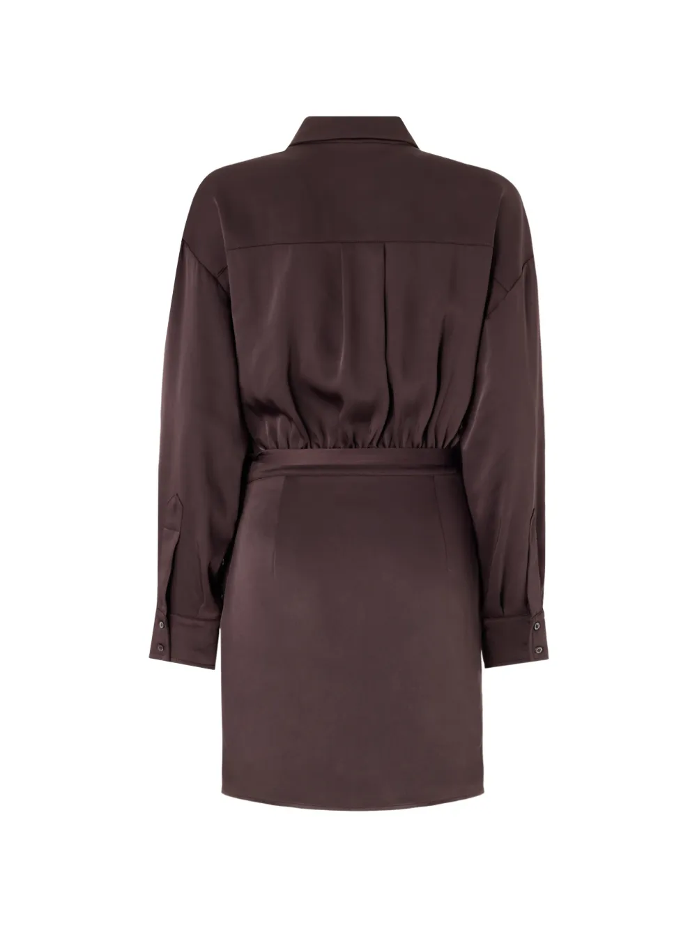 PINKO Blousejurk met lange mouwen en wikkel-design Bruin