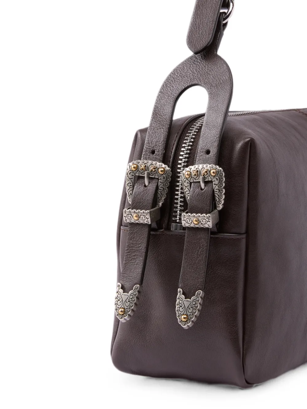 PINKO Schoudertas met gespdetail Bruin