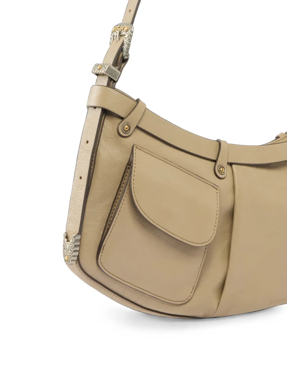 PINKO Schoudertas met gespdetail Beige