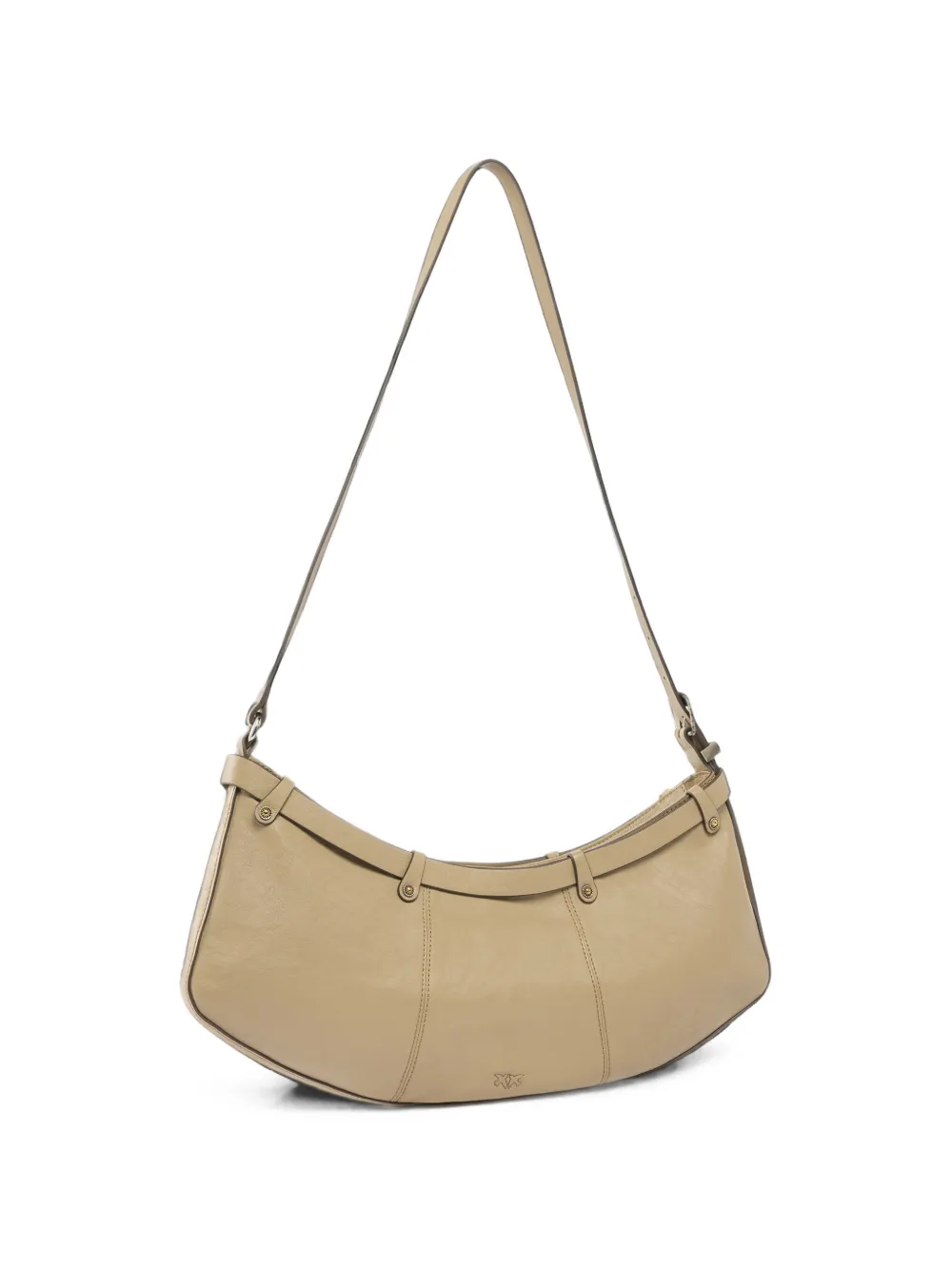 PINKO buckle-detail leather shoulder bag - Toni neutri