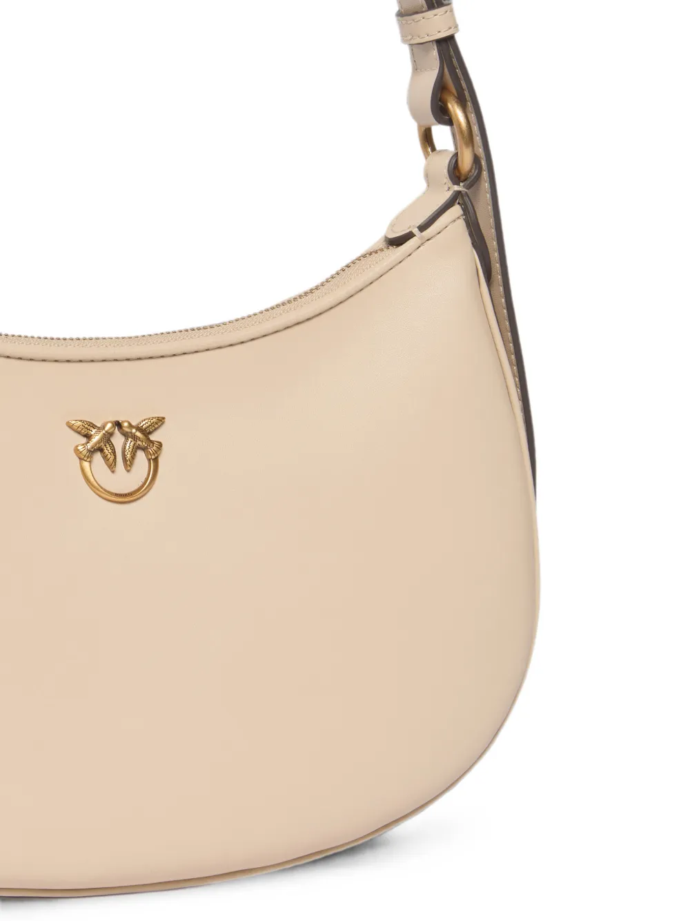PINKO Kleine Love Half Moon schoudertas Beige
