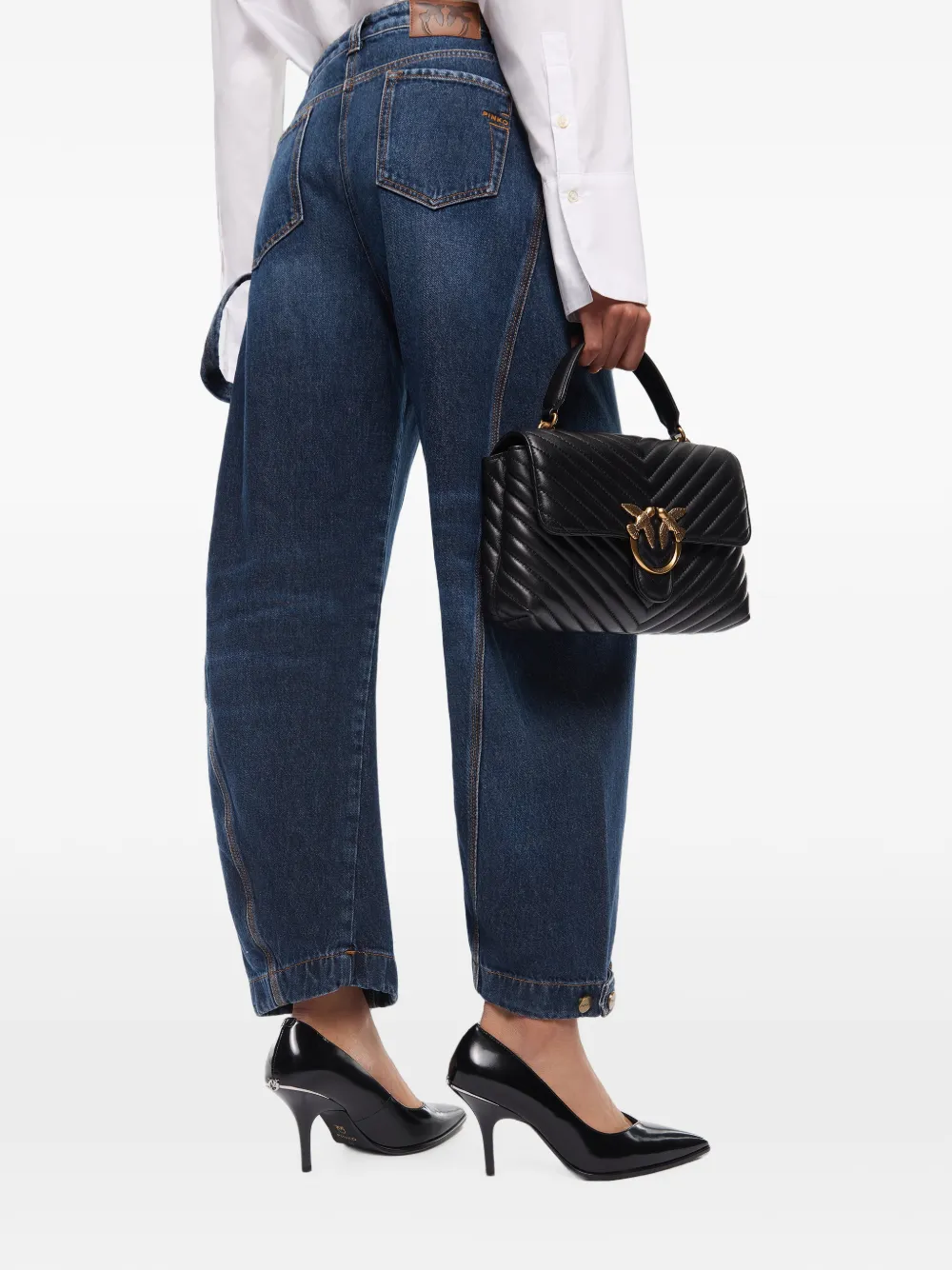 PINKO Jeans met afwerking Blauw